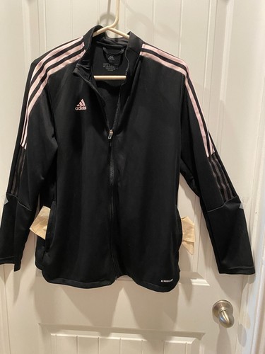 Adidas Womens Tiro 21 Track Jacket XL Clear and Pink Lightweight Athletic Zip - Picture 2 of 5