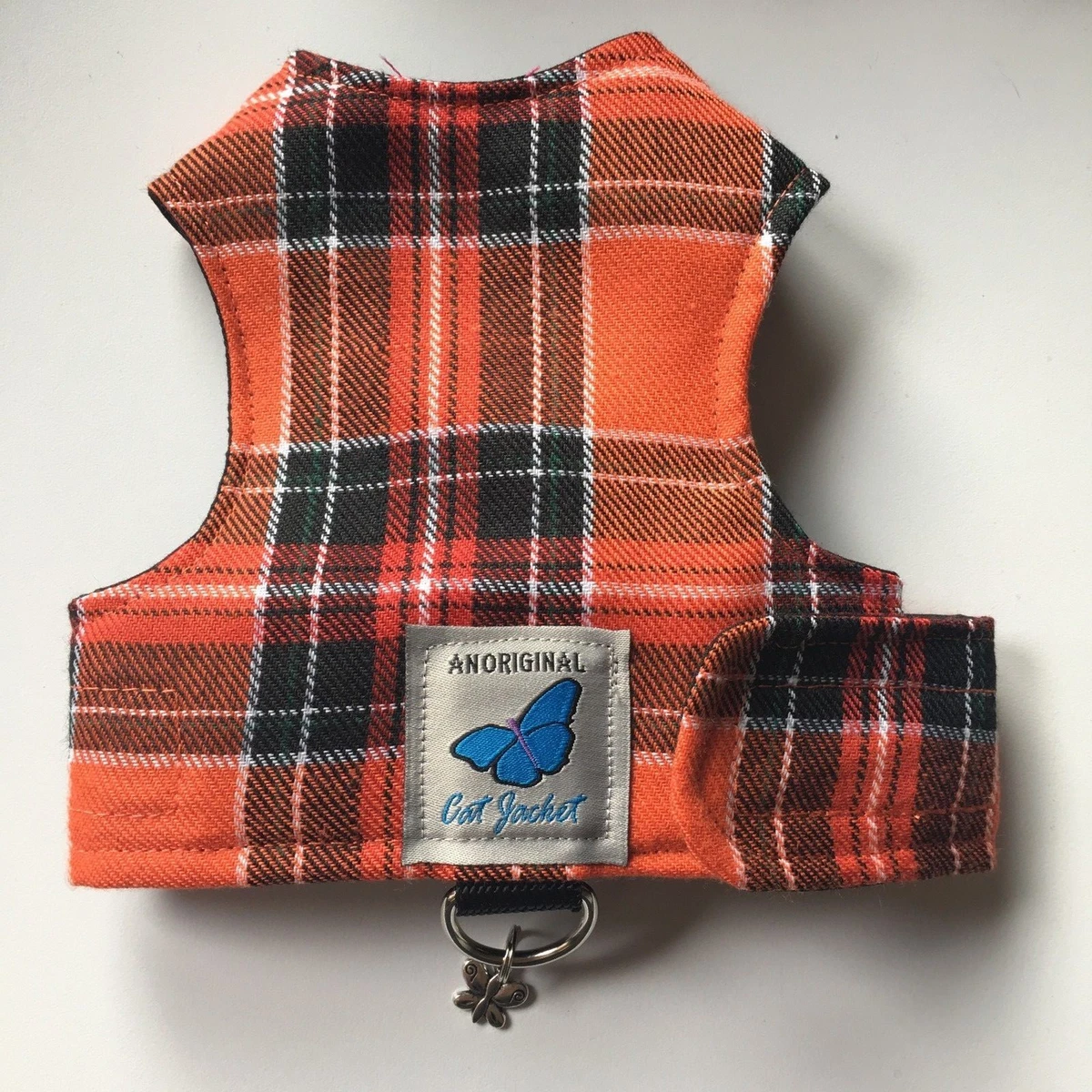 Butterfly Cat Jackets Cat Walking Harness Jacket Tartan Plaid