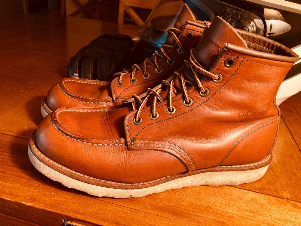 Red Wing Classic Moc Toe Boots 875 6” (Oro Legacy) Made in the USA Men