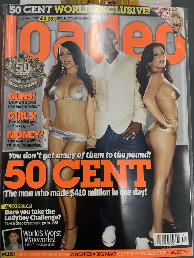 UK’s Loaded Magazine Oct 2007 Featuring Gemma Bissex, 50 Cent World Exclusive