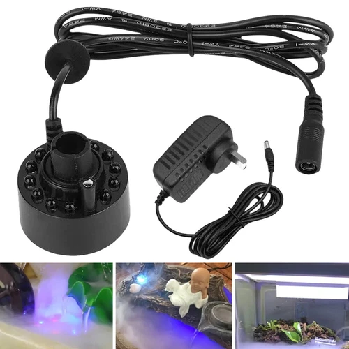 12 LED Ultrasonic Mist Maker Fogger Water Fountain Pond Atomizer Air Humidifier