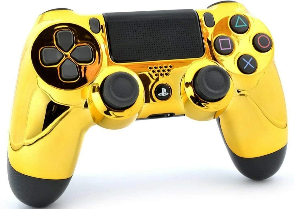 Gold Face Custom UN-MODDED Controller Exclusive Design CUH-ZCT2 for PS4 - Image 3 of 4