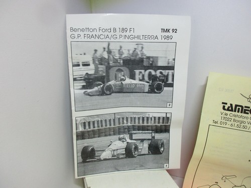 TAMEO KITS 1/43 BENETTON FORD B189 BRITISH GP 1989 NANNINI PIRRO KIT TMK 92 - Imagen 3 de 9