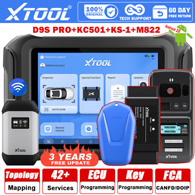 XTOOL Scanner D9SPRO+KC501 KS-1 M822 Car Diagnostic Tool K!ey Program Topology