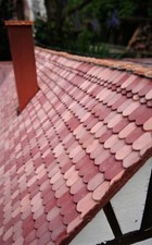 23115 1.500 Keramik Biberschwanz Dachziegel rot dunkel 1:35 1:32 Juweela