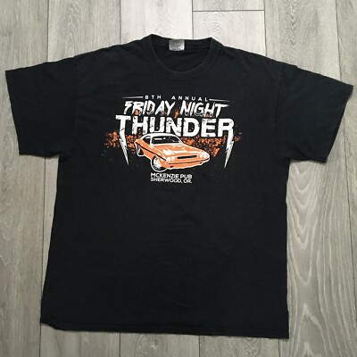 Friday Night Thunder Shirt Herren XL schwarz Racing Sherwood Cruisers USA American