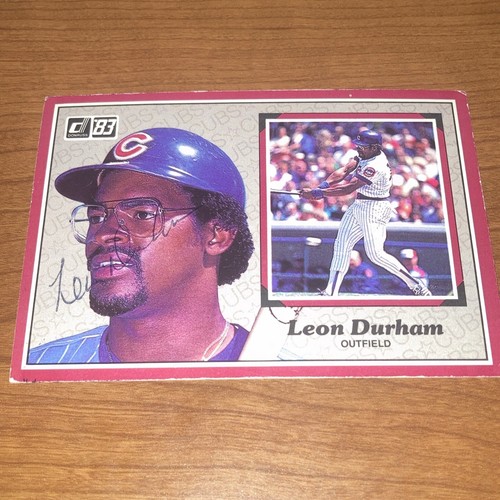 Chicago Cubs Leon "Bull" Durham signed / autographed 1983 Donruss BIG card Auto