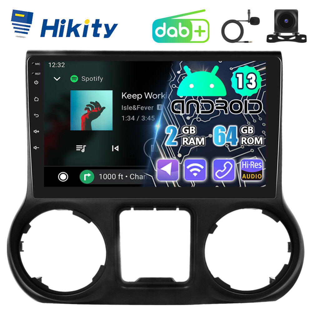 DAB 64GB 10 Android Autoradio Für Jeep Wrangler JK 11-18 CarPlay GPS Navi RDS