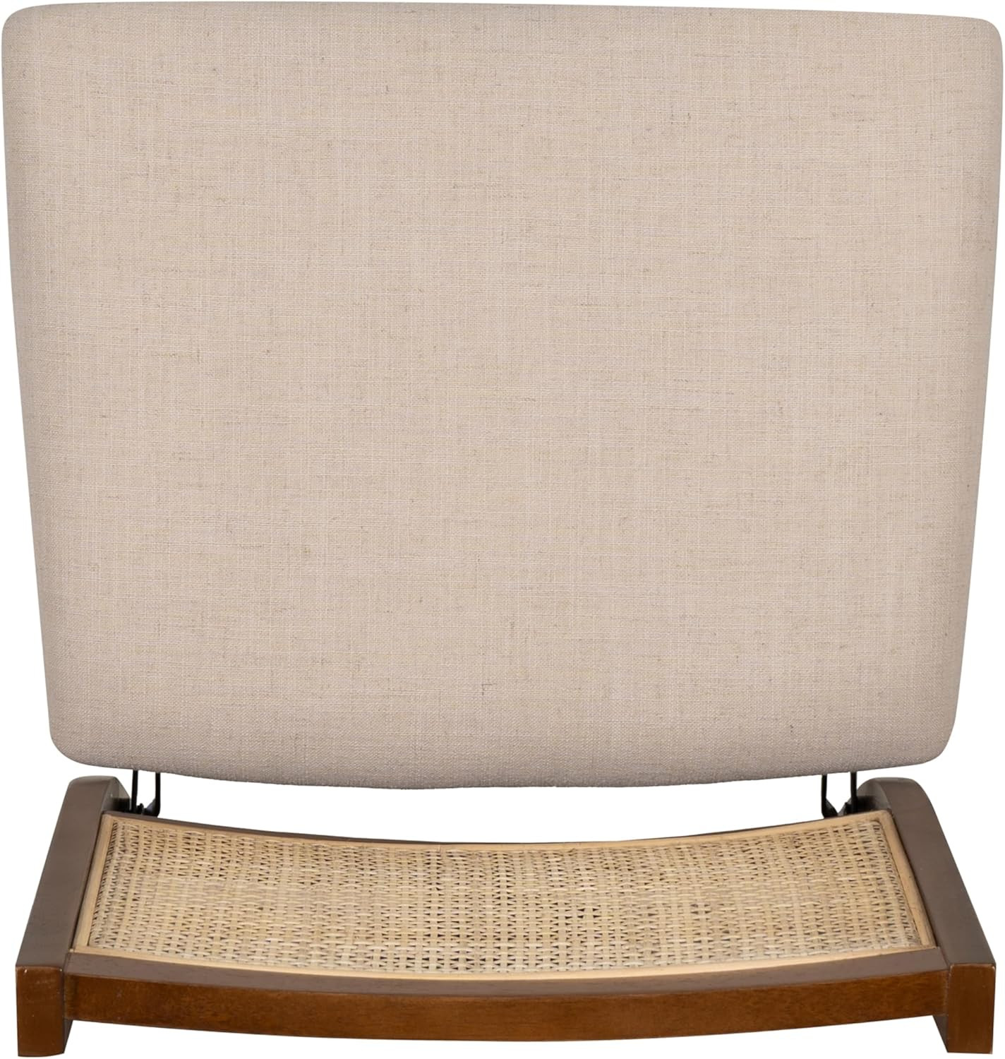 Stylish Brown Rattan Cane Foldable Wooden Dining Side Chair - Fully Assembled