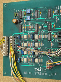 NIGHT STRIKER Lamp Driver PCB - 1989 Taito- as-is, untested non-JAMMA Arcade PCB