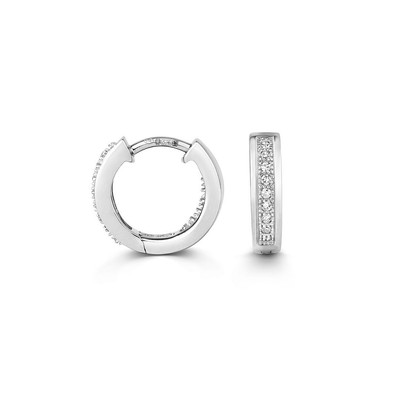 Diamant Huggies Ohrringe Weißgold