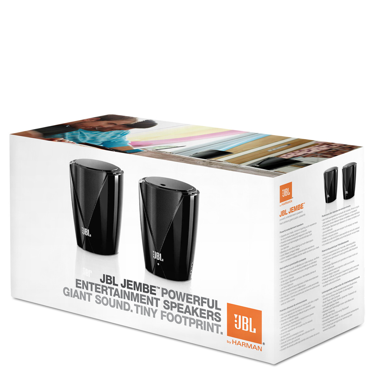 JBL Jembe Powerful TV Computer Laptop Speaker System (2-Piece)  Black New
