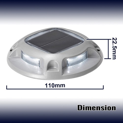 4x Solar White Blue LED Pathway Light Outdoor Dock Deck Step Driveway Path Road - Picture 16 of 24