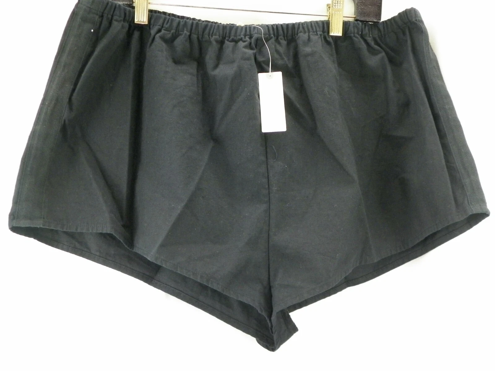 By Anthropologie Women's Black Linen Tap Shorts Size XL Pull On Resort Travel