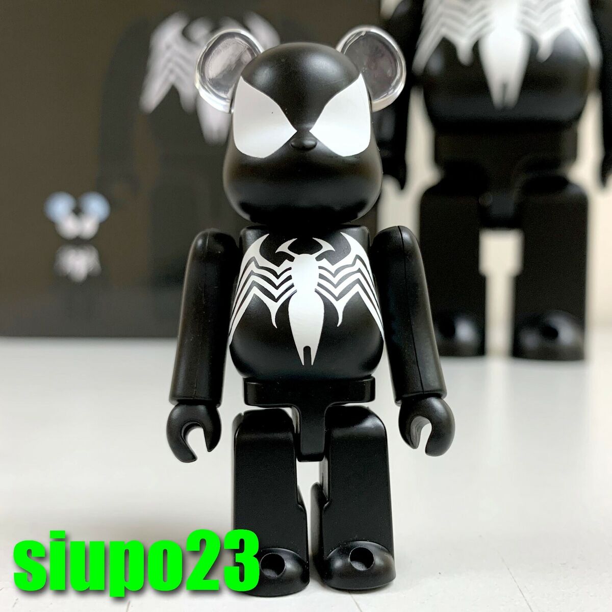 Medicom 400% + 100% Bearbrick ~ Marvel Spiderman Be@rbrick Black ...