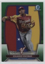 2023 Bowman Chrome WBC Flag Variations Green Refractor 97/99 Eduardo Escobar 3hd