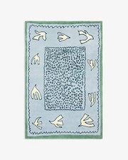 Nordic Knots A Light-Blue Rug - Hand Tufted Rug Wool Area Rug any Size Available