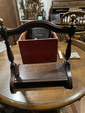 Ethan Allen Georgian Court Cherry Vintage Dark Finish Book Holder Rack Bookends