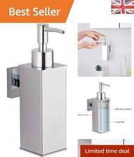 Elegant Wall-Mounted 304 Stainless Steel Soap Dispenser - Chrome Finish