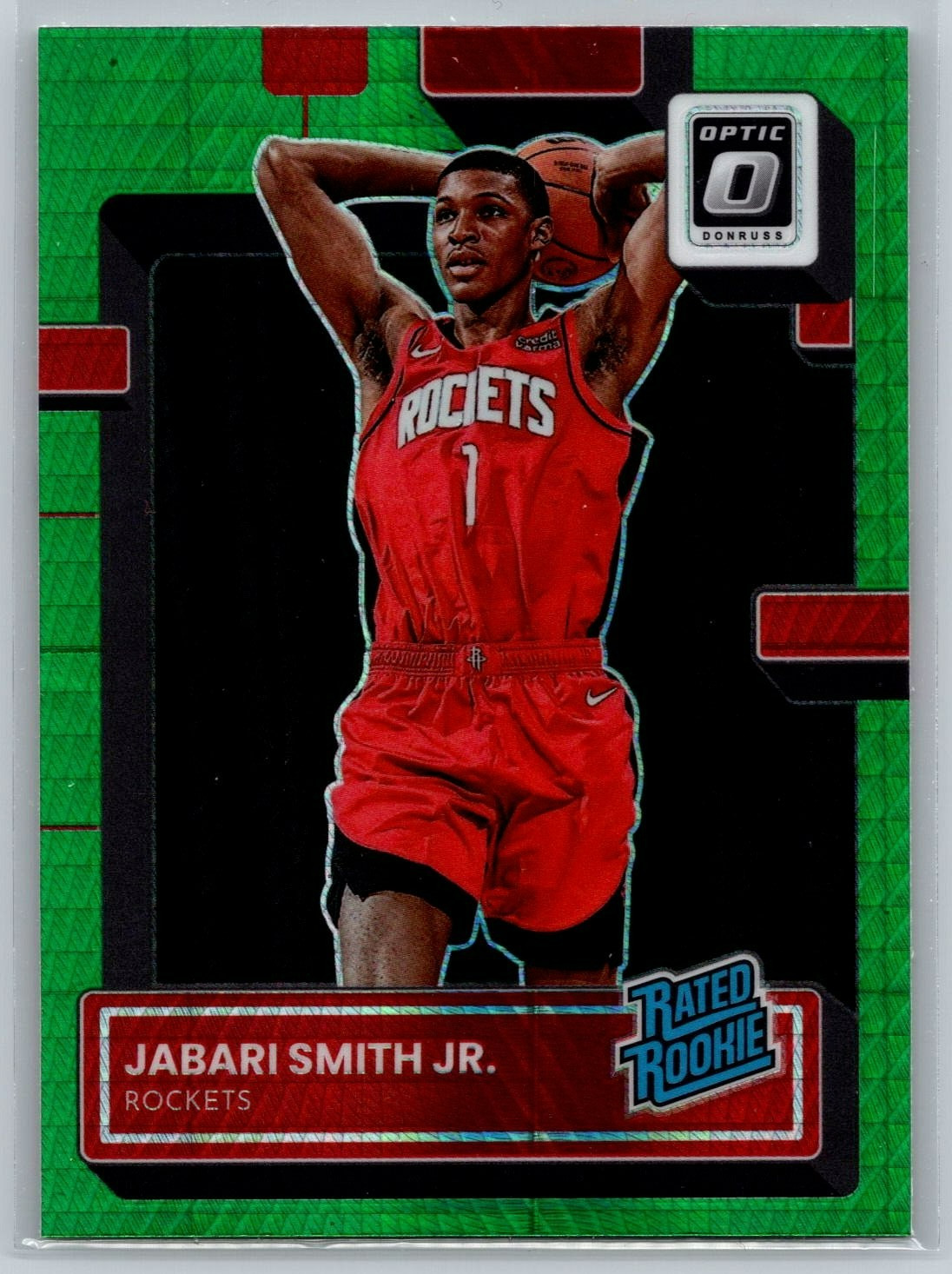 2022-23 Panini Donruss Optic Rated Rookie Jabari Smith Jr #240 Hyper Green Prizm