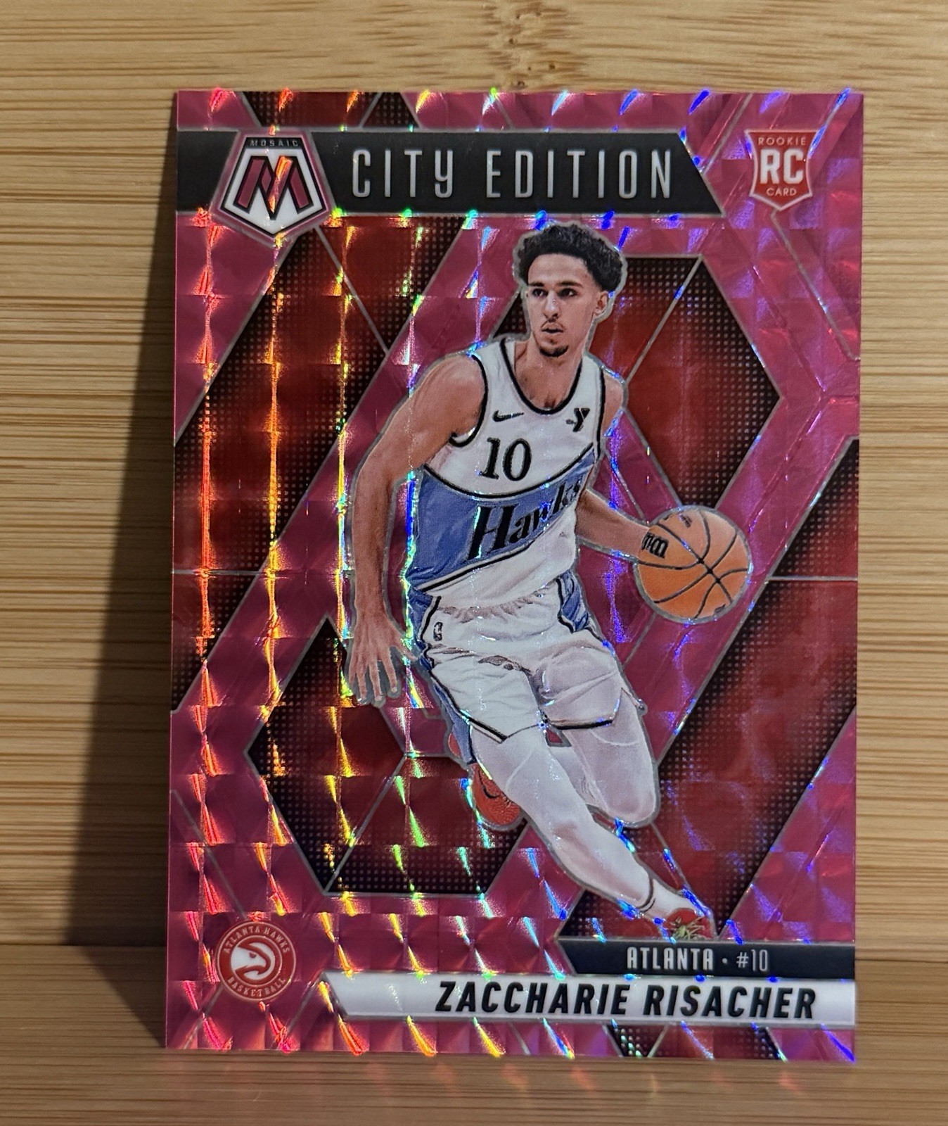 ZACCHARIE RISACHER 2024-25 MOSAIC CITY EDITION ROOKIE PINK MOSAIC RC 82/175