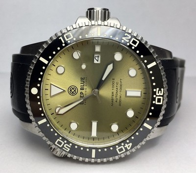 DEEP BLUE Master 1000 II Automatik Taucheruhr Saphirglas Keramik Lünette 300m