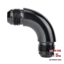 Male to Male One Piece Full Flow Swivel Coupler Union Fitting 10AN 90 Degree