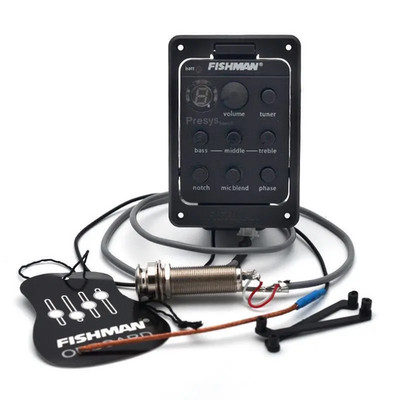 Fishman 301 Presys Blend Preamp Acoustic Guitar Pickup Equalizer Tuner ABS