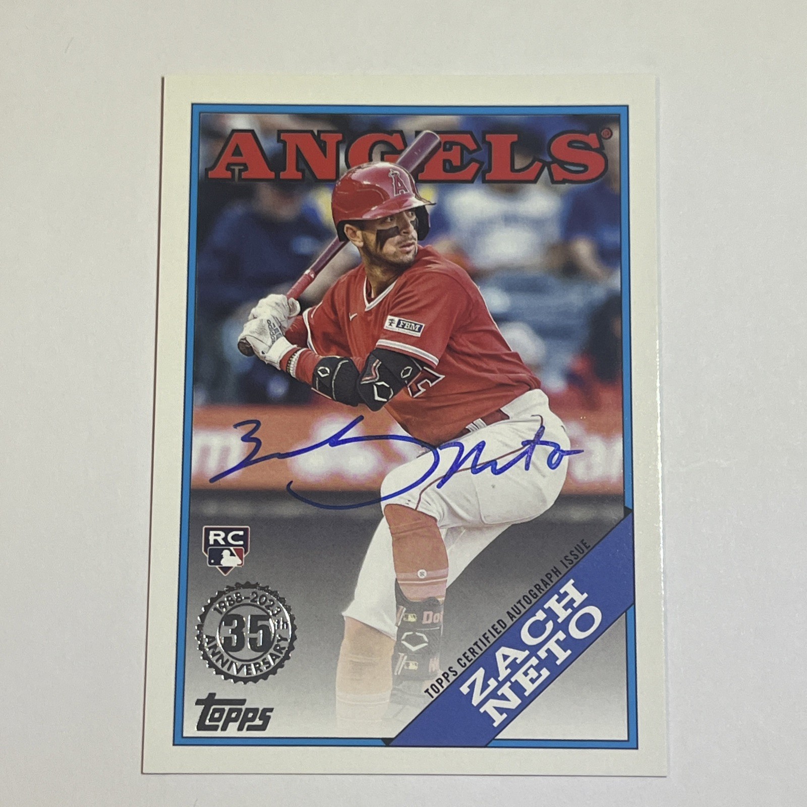 2023 Topps Update Series 1988 Topps Baseball Auto Zach Neto #88BAU-ZAN (AU, RC)