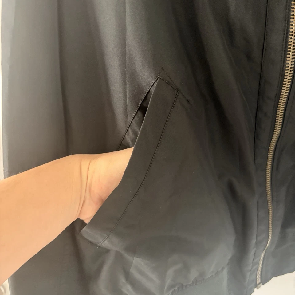 Chaqueta negra estilo militar American Living talla grande para hombre. Foto 4 de 4