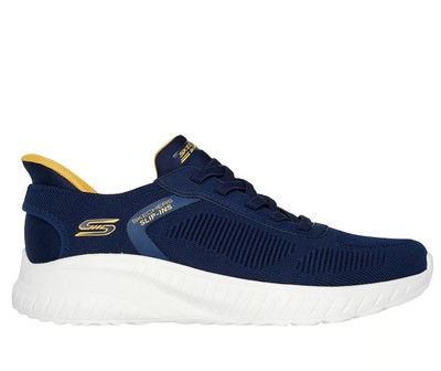 Skechers Herrenschuhe BOBS Squad Chaos-Solid Step, Slip-Ins, Vegan Nvy (Navy)