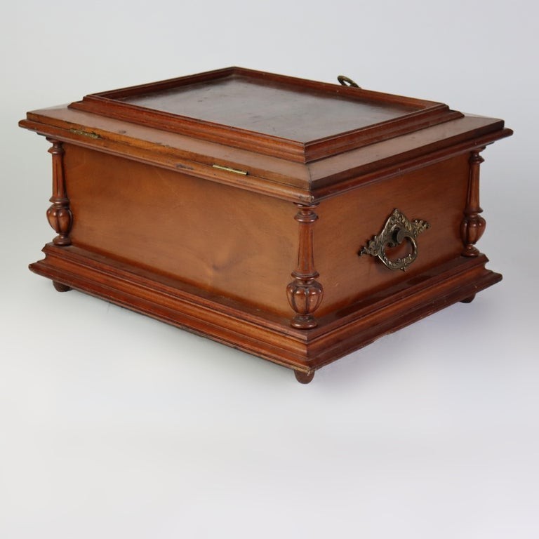 Antique German Shultz Marke Disk Player with Eight Disks C1890