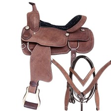 98SS Comfytack Western Horse Saddle Genuine Leather Trail Roping Ranch Tack Set