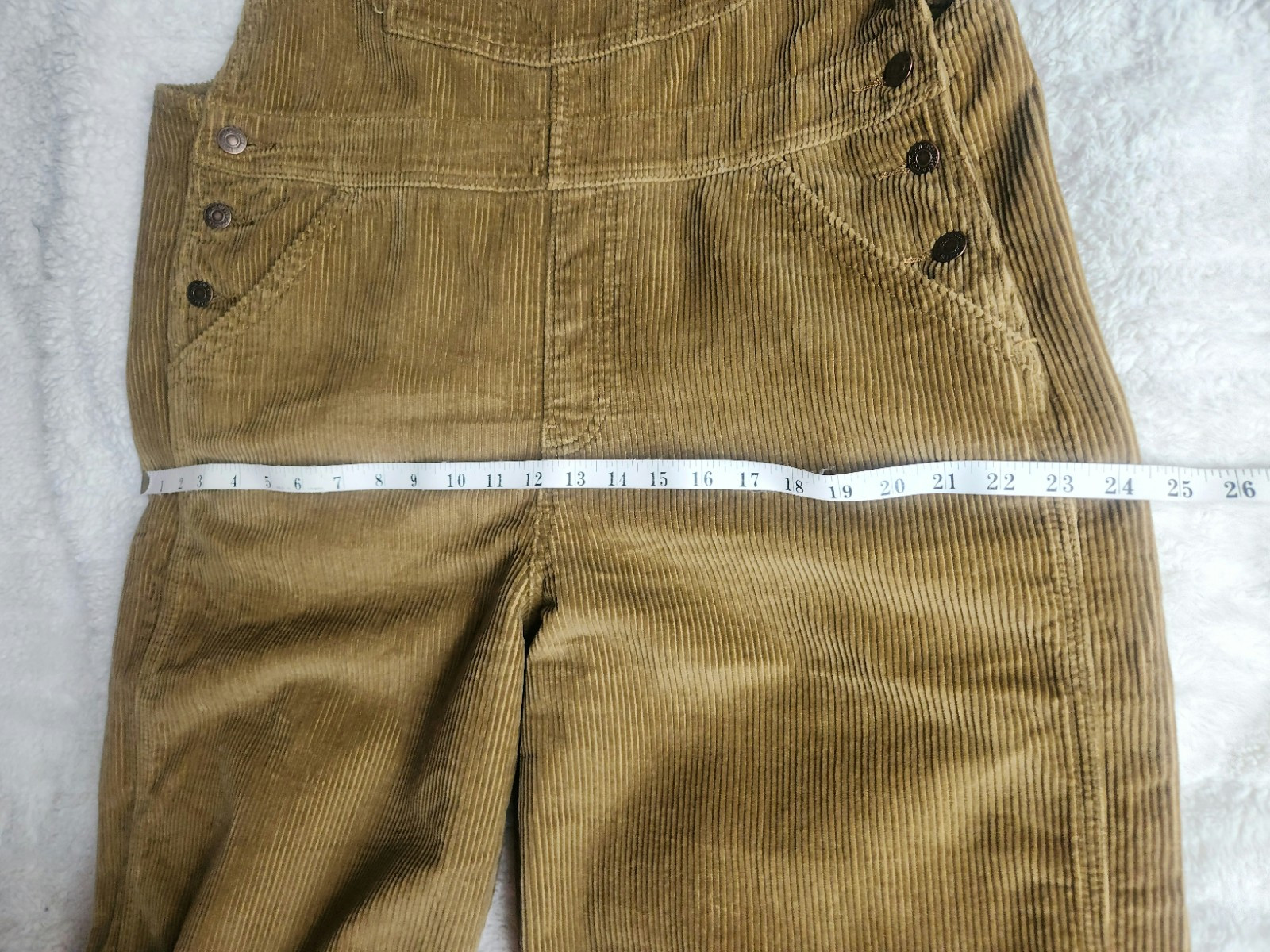 Levi's Premium Baggy Corduroy Women's Overalls Ermine Tan Women's XL NWT