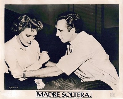 Norma Moore + Timothy Carey in Unwed Mother (1958)   Vintage Photo 1207K