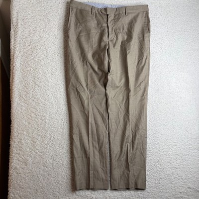 Giorgio's Palm Beach Loro Piana Super 150s Wool Dress Pants Tan Mens 35x29 Italy