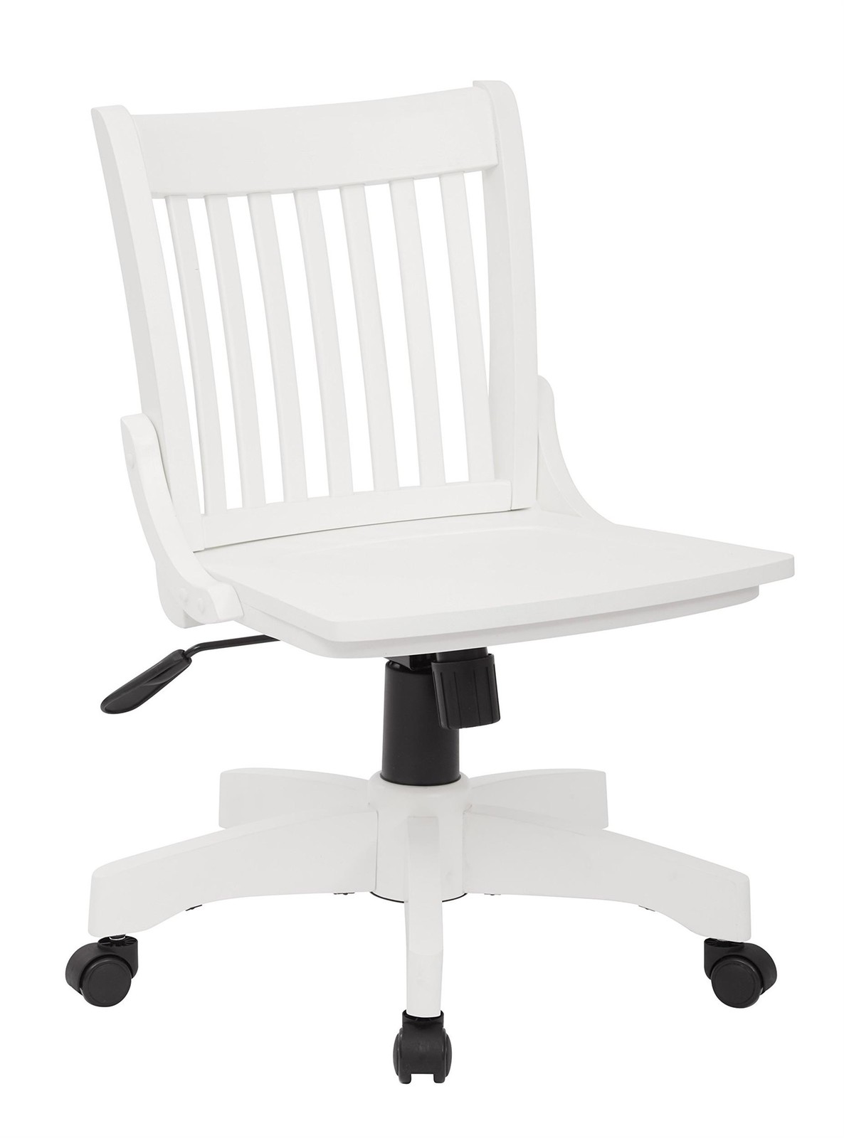 With Wood Seat In White