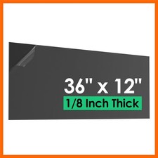 Black ABS Plastic Sheet 1/8" Thick 3mm - 36" x 12", Long Rigid Thermoplastic ...