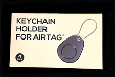 4 Pack Airtag Keychain Waterproof, Air Tag Holder for Apple Airtag GPS Tracker