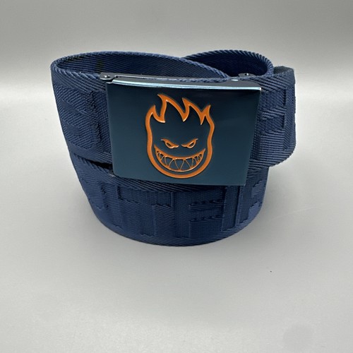 Spitfire Belt Wheels Belt Bighead Orange & Blue Cut Out Buckle Blue Nylon Osfm
