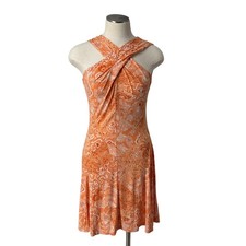 Michael Kors Paisley Print Crossover Neck Sleeveless Mini Dress SZ Small NWT