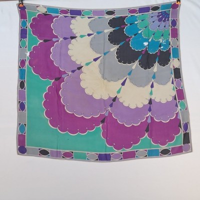 Emilio Pucci Schal 100% Seide mehrfarbig Maße 79x79 cm Damen