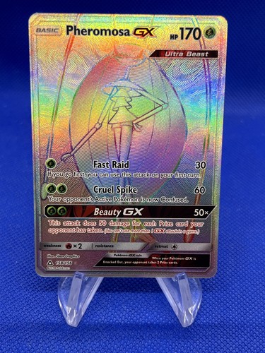 Pokemon Sun & Moon Ultra Prism Pheromosa GX 158/156 Rainbow Secret Rare LP