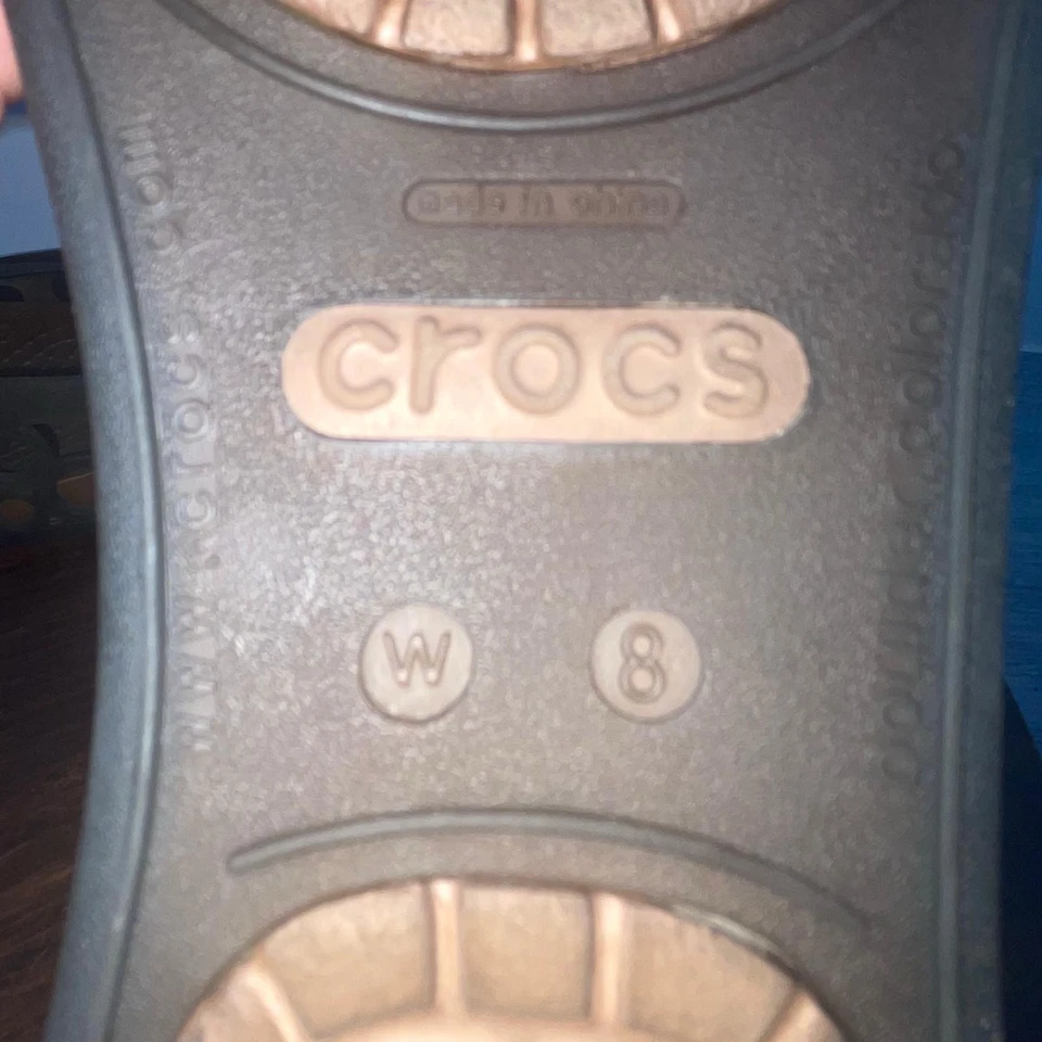 Crocs Adrina III Sandals Womens Size 8 Comfort Peep Toe Jelly Cutout Shoes - Image 3 of 4