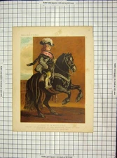 Old Antique Print C1880 Pupil Haute Ecole Horse Balthazar Spain Wallaces 19th