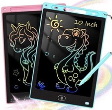 2 Pack 10 Inch LCD Writing Tablet Erasable Drawing Doodle Board for Kids