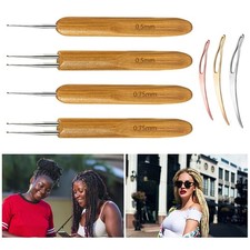 7Pcs Dreadlock Crochet Needle for Hair, Locs Crochet Needle Steel Crochet Hoo...
