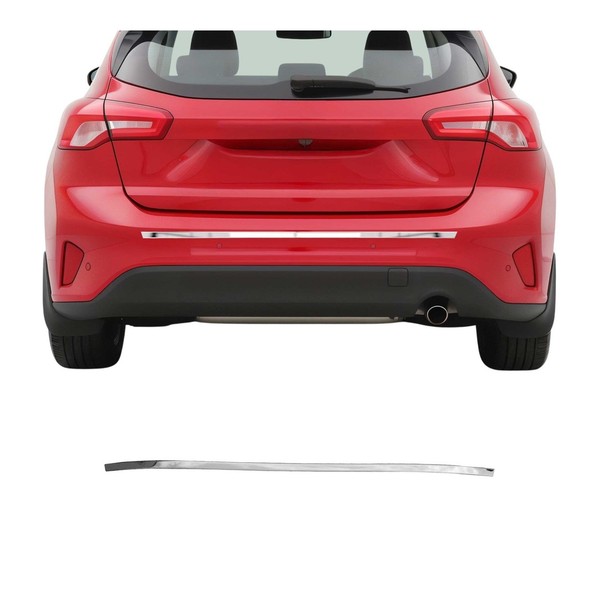 Kofferraumleiste Heckleiste FüR Ford Focus Limo SchräGheck 2019-25 Untere Chrom-image