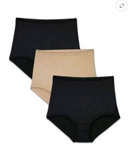 Vanity Fair Radiant Undershaper Panty Size S/5 3 Pack Shiny Nylon Stretch