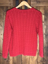 Woman and Karen Scot Sweater Size Large Red